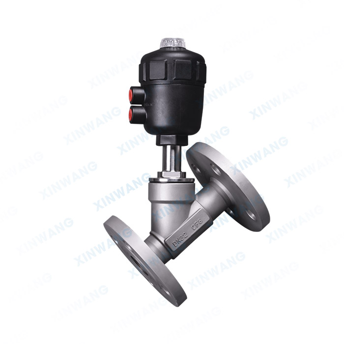 气动法兰角座阀