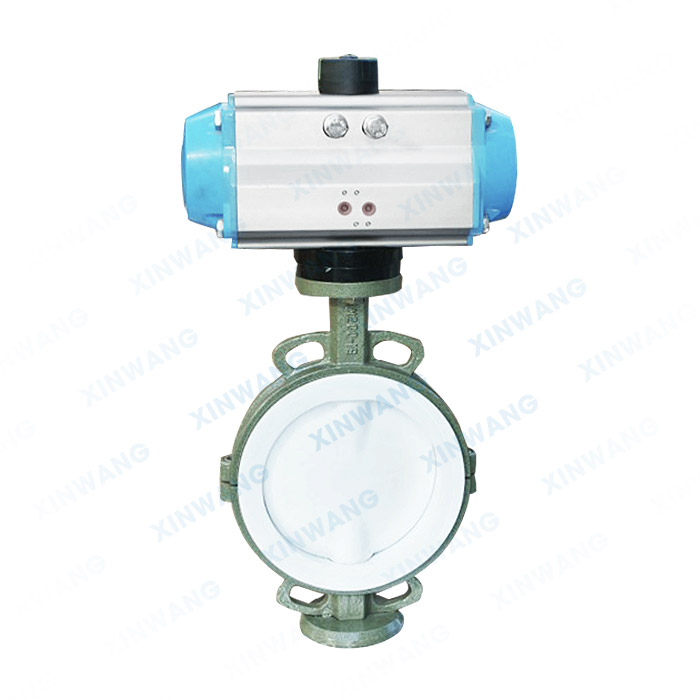 气动衬氟对夹蝶阀