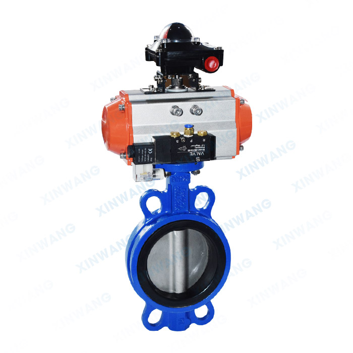 配防爆三联件气动对夹蝶阀