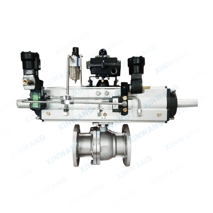 气动三段式法兰球阀