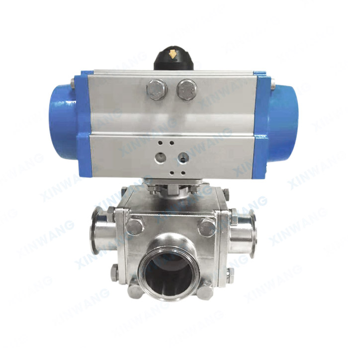 气动三通全包快装球阀