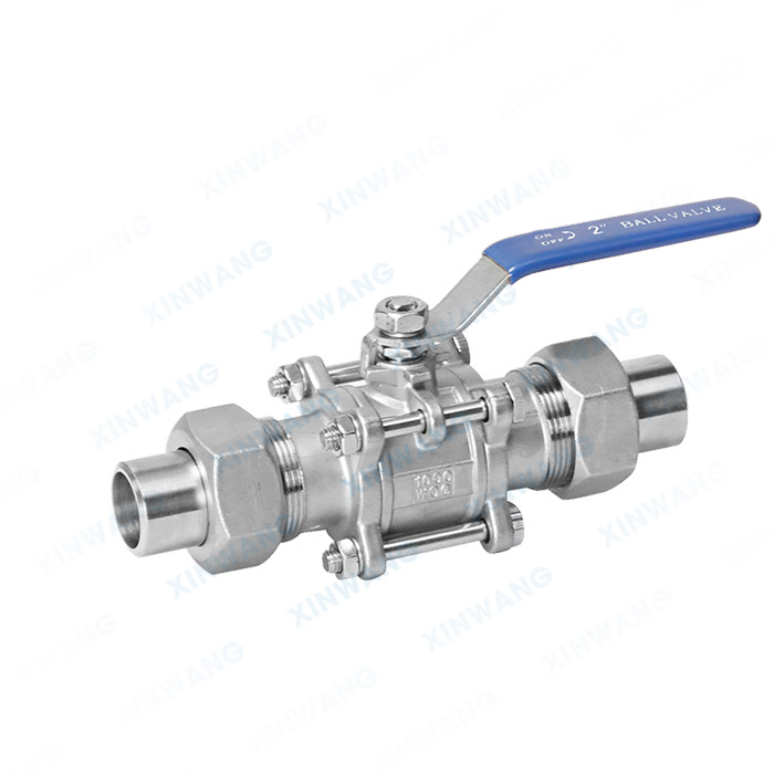 三片式活接对焊式不锈钢球阀