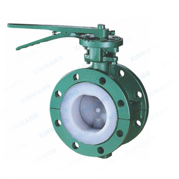 衬氟手动法兰蝶阀