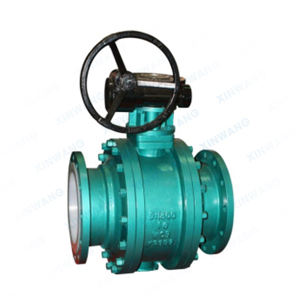 衬氟蜗轮法兰球阀